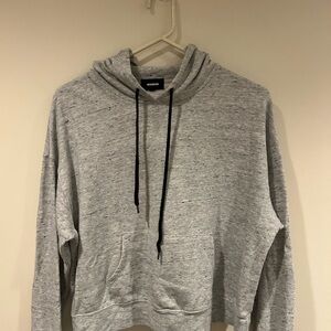 Monrow Heather Gray Cowl Neck Sweater